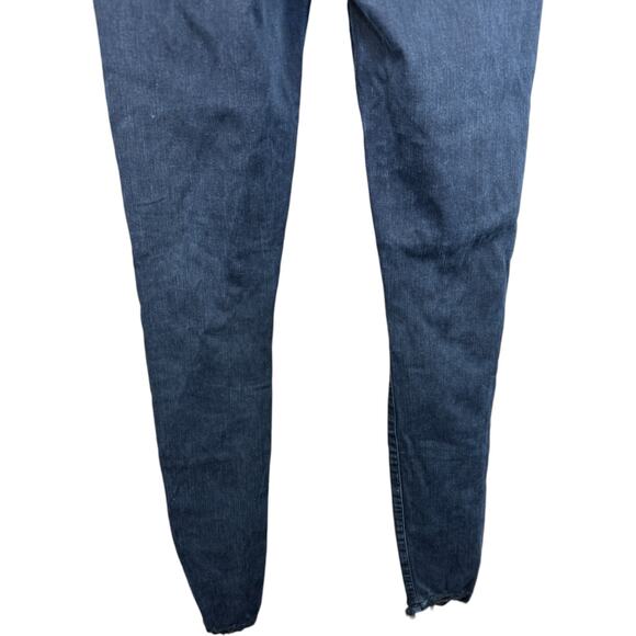 AGOLDE Black Distressed Skinny Jeans Women’s 27 High Rise Raw Hem Cotton Spandex - Picture 3 of 10